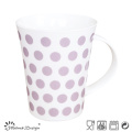 12oz New Bone China Mug com design de DOT e Strip